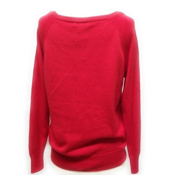 Torrid Bow Print Red Sweater Size 00 M/L Medium Large - Picture 6 of 8